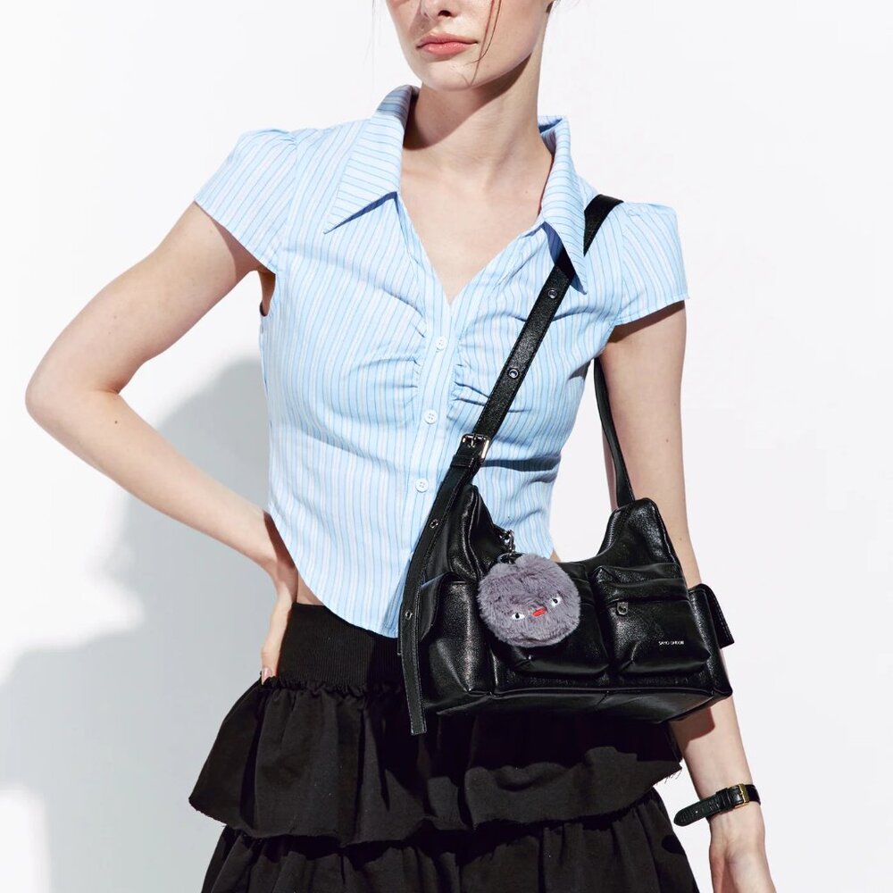SAMO ONDOH Pocket Mug Bag M (Nappa Black) - Picture 5 of 9